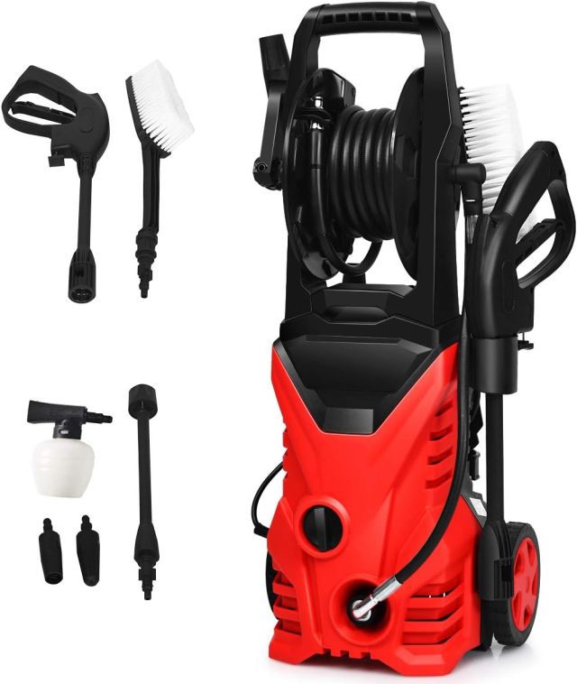 ARLIME Electric Pressure Washer High Power Machine w/ 16.5ft Hose, Wash Brush, Soap Bottle, 2030PS I 1.6GPM 1800W