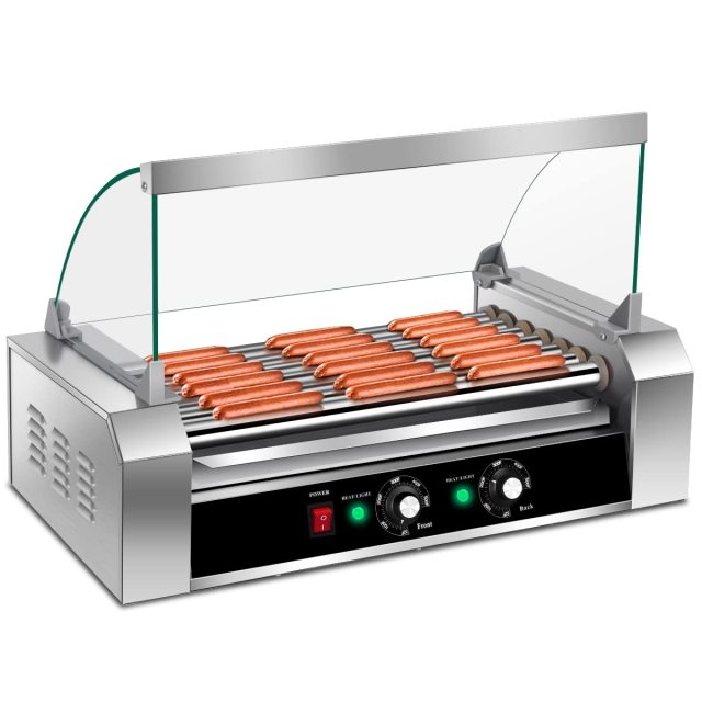ARLIME Hot Dog Roller Machine, 7 Non-Stick Rollers 18 Hot Dog Sausage Grill Cooker Machine