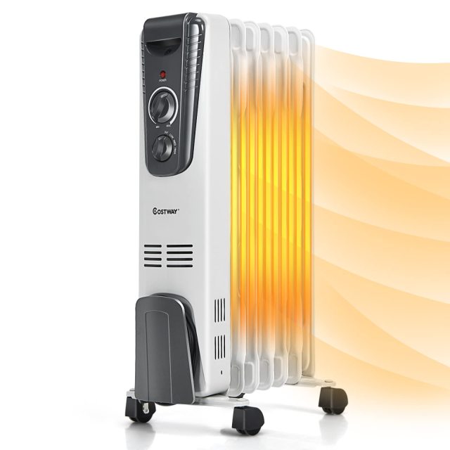 ARLIME Oil Filled Radiator Heater, 1500W Portable Space Heater with Adjustable Thermostat, 3 Heat Setting