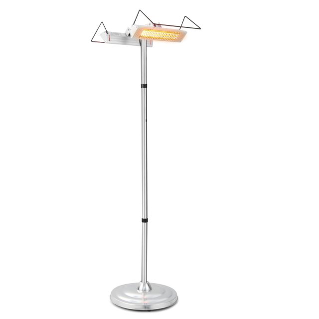 ARLIME Outdoor Electric Patio Heater, 1500W Standing Infrared Heater with Double-sided Heating
