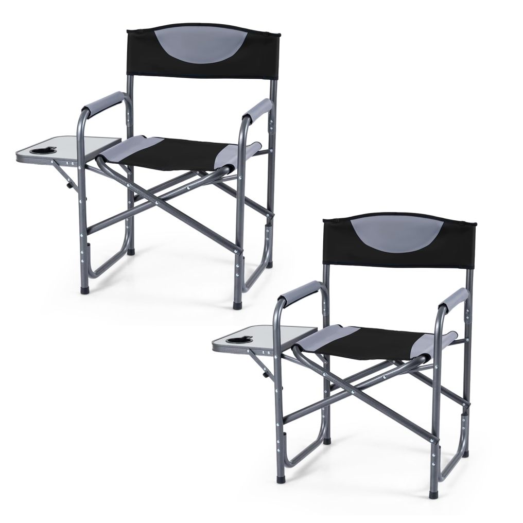 Arlime Folding Camping Chair Lightweight Portable Directors Chair(1/2)