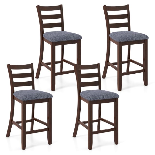 Arlime Bar Stools Set of 2/4 26'' Upholstered Counter Height Barstools