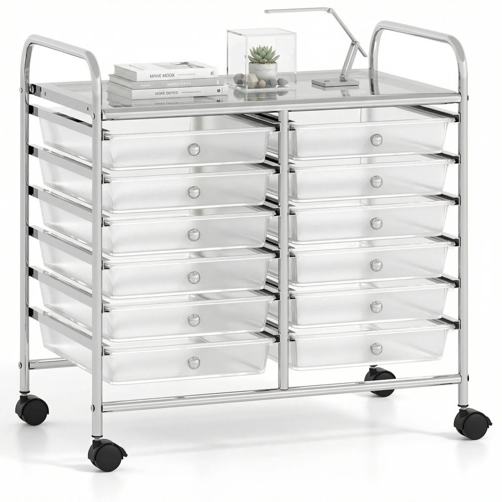 Arlime 12-Drawer Rolling Storage Cart for Tools