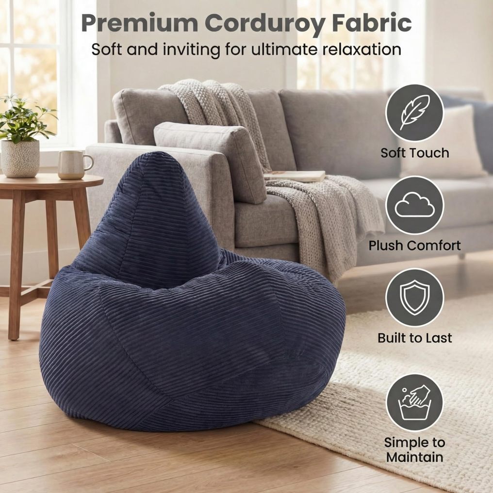 Arlime Bean Bag Chair Comfy Sponge Filling Soft Lazy Sofa Chair (32"x35"x28")