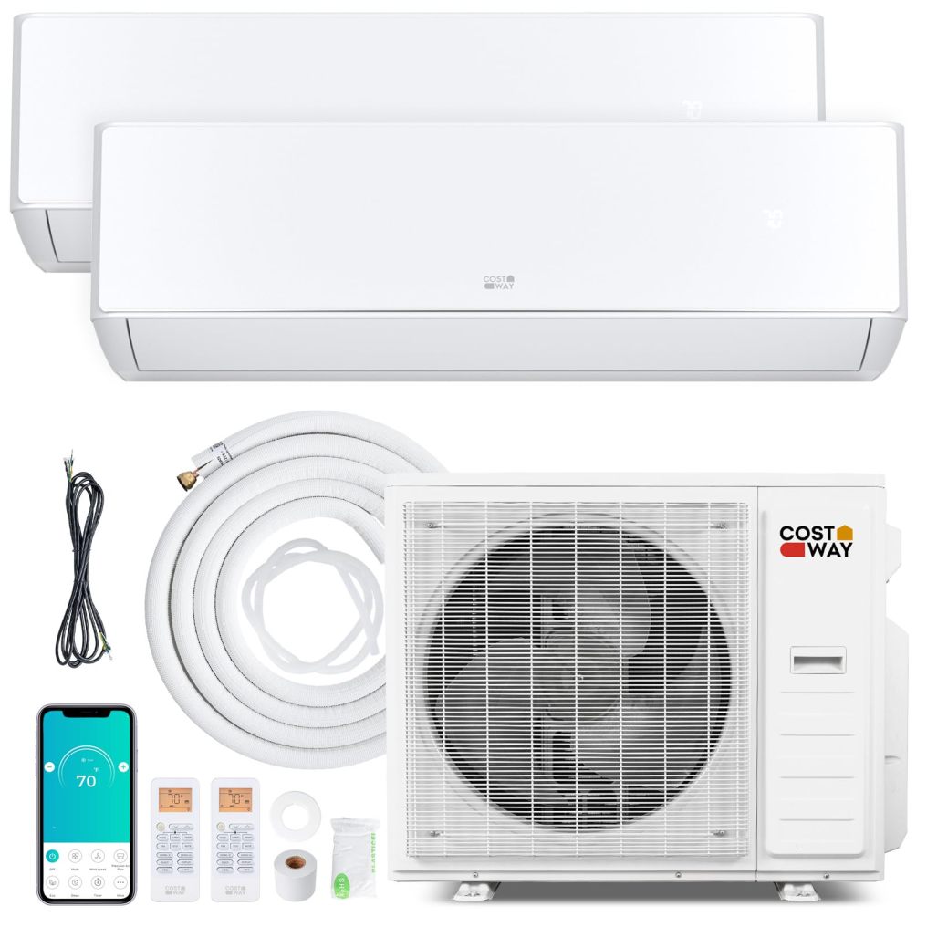 35k Dual 2 Zone Mini Split Air Conditioner | 22.5 SEER2 208/230V WiFi Enabled Inverter AC