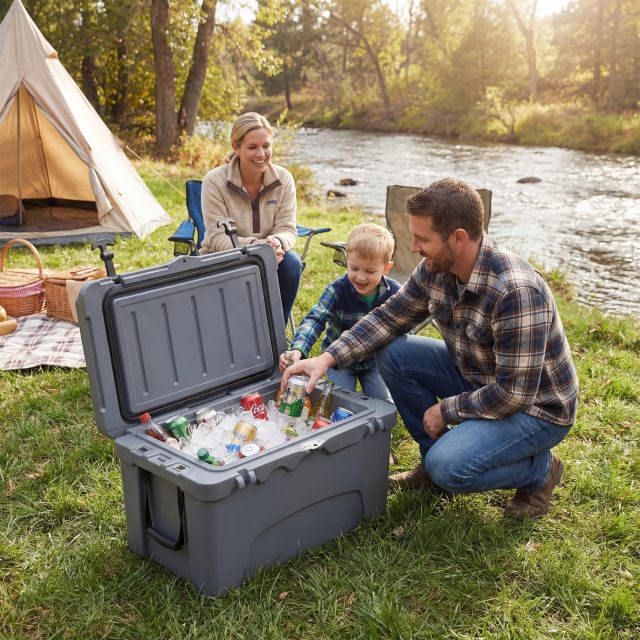 Arlime Portable Insulated Hard Cooler Compact Outdoor Ice Chest
