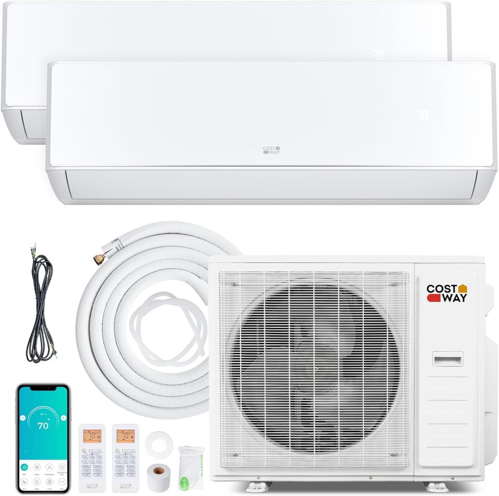 35k Dual 2 Zone Mini Split Air Conditioner | 22.5 SEER2 208/230V WiFi Enabled Inverter AC