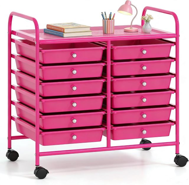 Arlime 12-Drawer Rolling Storage Cart for Tools