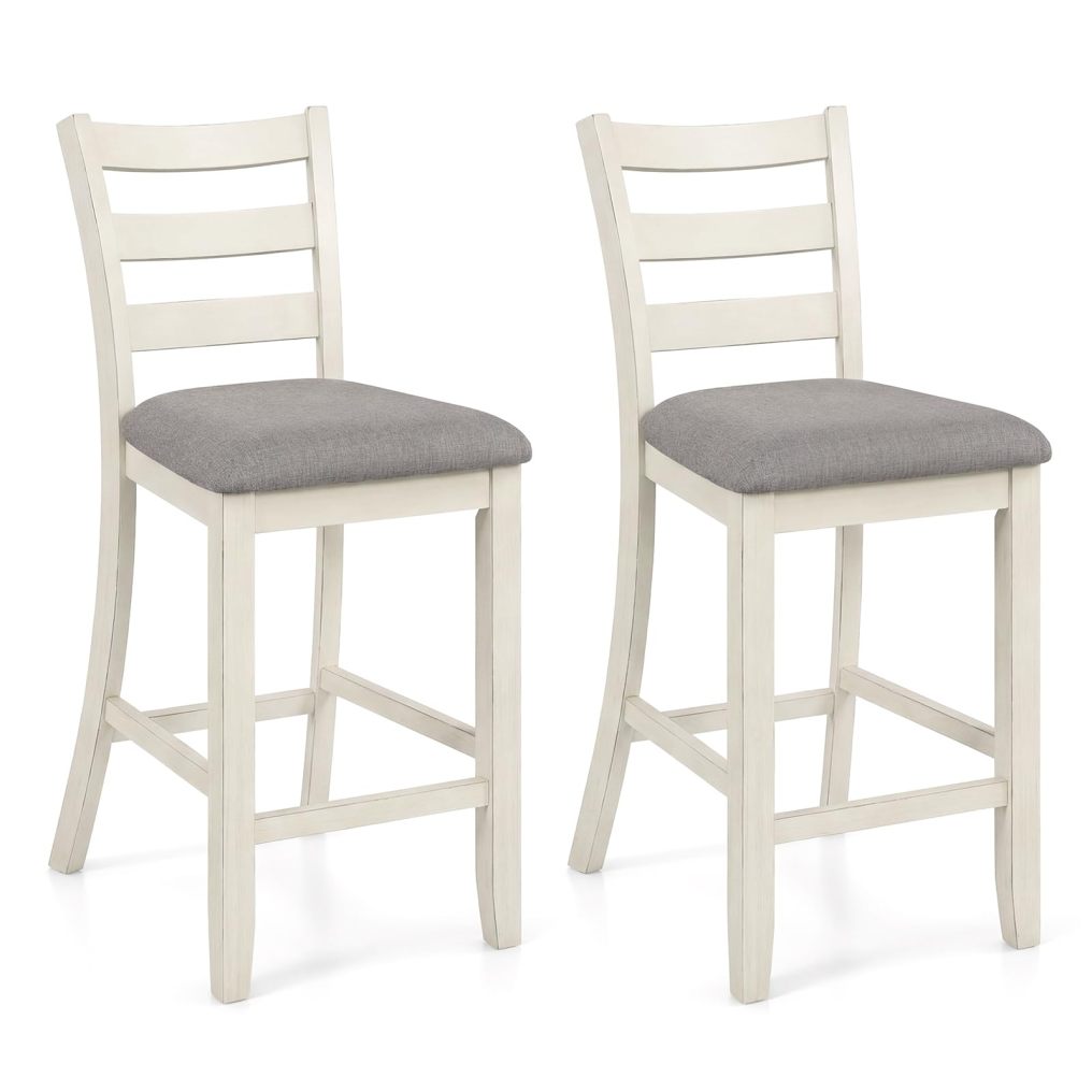 Arlime Bar Stools Set of 2/4 26'' Upholstered Counter Height Barstools