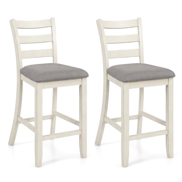 Arlime Bar Stools Set of 2/4 26'' Upholstered Counter Height Barstools