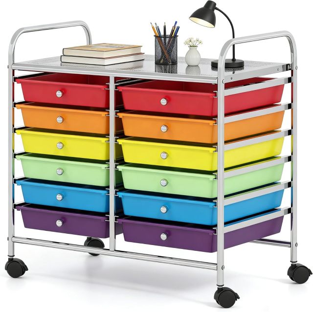 Arlime 12-Drawer Rolling Storage Cart for Tools