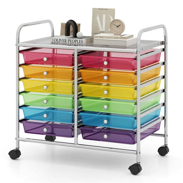 Arlime 12-Drawer Rolling Storage Cart for Tools