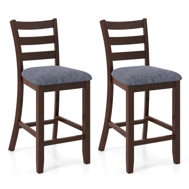 Arlime Bar Stools Set of 2/4 26'' Upholstered Counter Height Barstools