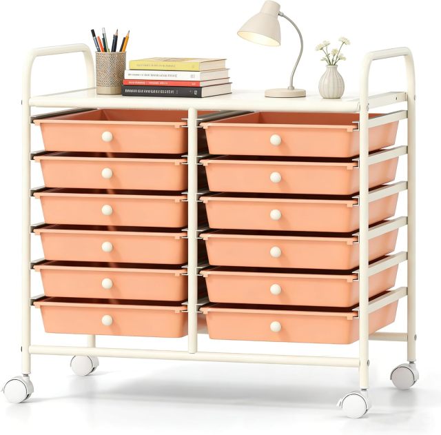 Arlime 12-Drawer Rolling Storage Cart for Tools