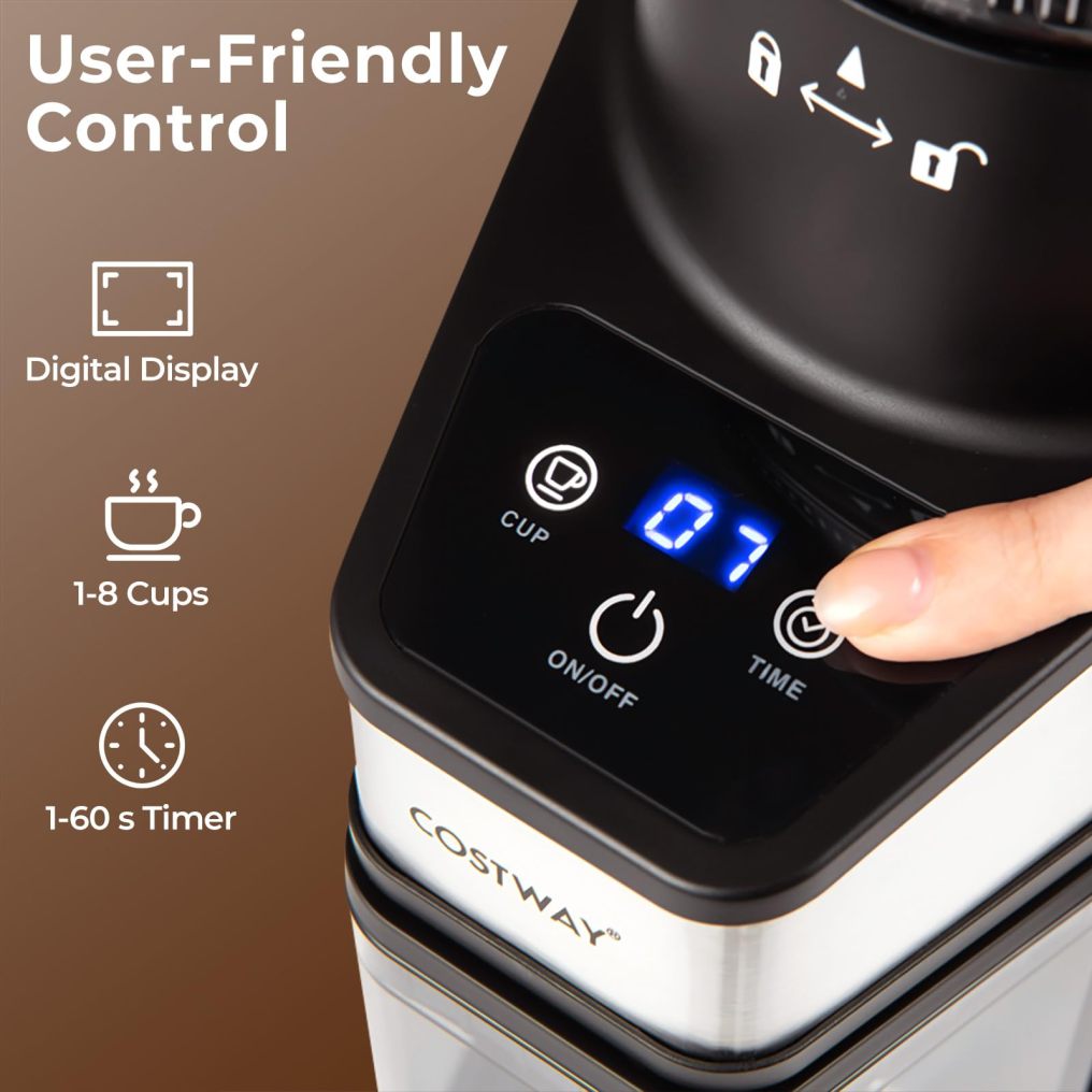 Conical Burr Coffee Grinder Electric Coffee Bean Grinder