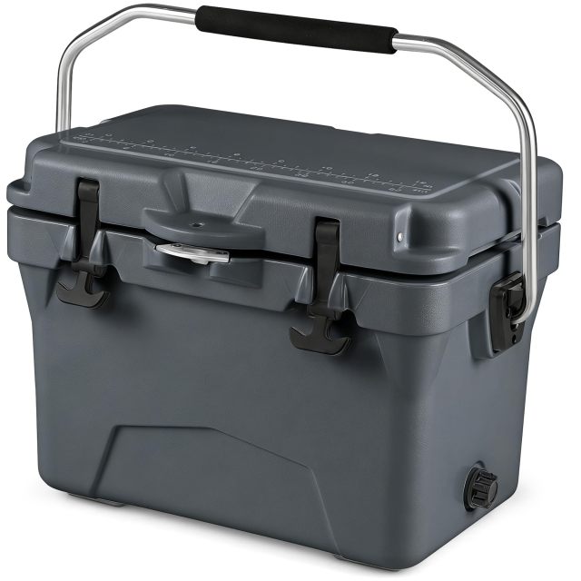 Arlime Portable Insulated Hard Cooler Built-in Fish Ruler Bottle Opener