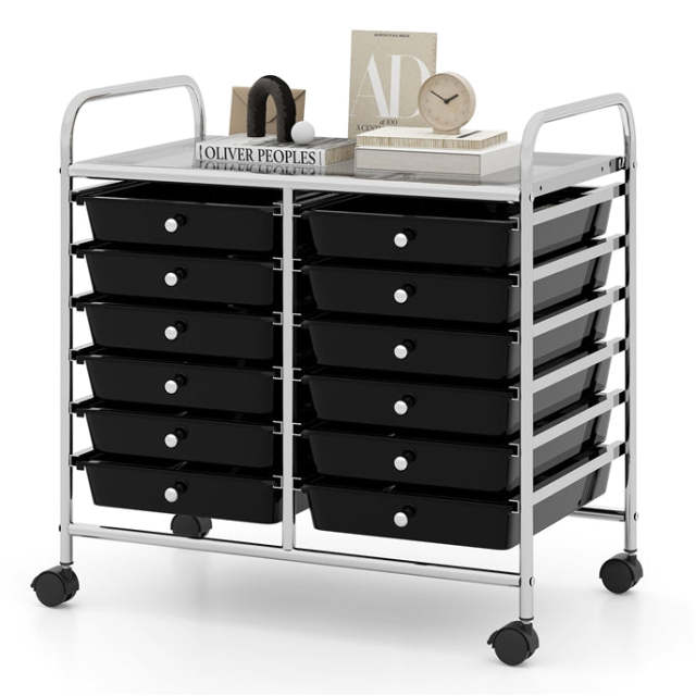Arlime 12-Drawer Rolling Storage Cart for Tools