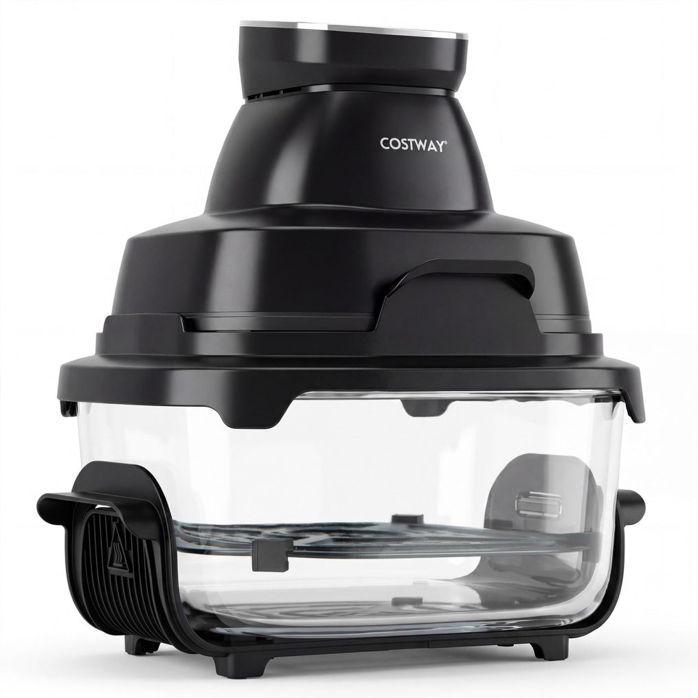 6-in-1 Portable Glass Air Fryer with Lids