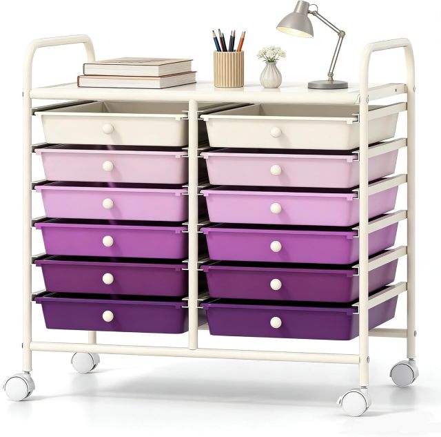 Arlime 12-Drawer Rolling Storage Cart for Tools