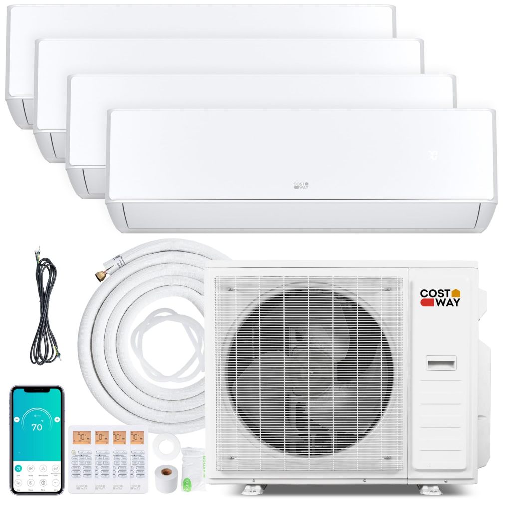 Arlime 35k Quad 4 Zone Mini Split Air Conditioner | 22.5 SEER2 208/230V WiFi Enabled Inverter Ductless AC