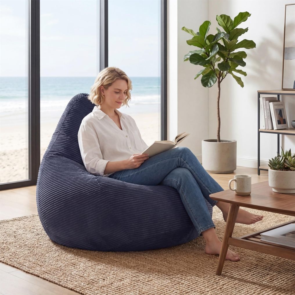 Arlime Bean Bag Chair Comfy Sponge Filling Soft Lazy Sofa Chair (32"x35"x28")