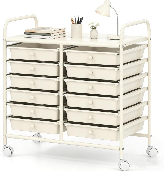 Arlime 12-Drawer Rolling Storage Cart for Tools