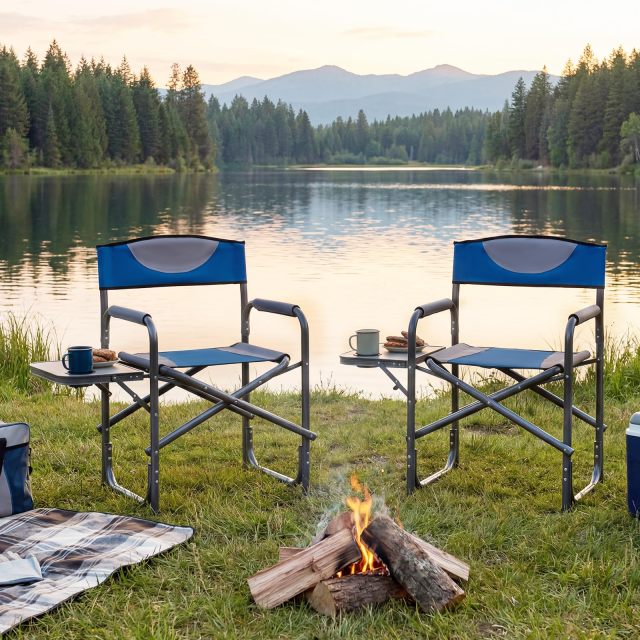 Arlime Folding Camping Chair Lightweight Portable Directors Chair(1/2)