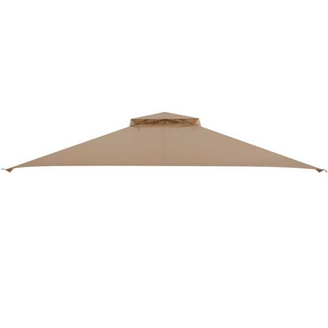 10' x 12' Patio Gazebo Replacement Top, Outdoor 2-Tier Canopy Top Cover CPAI-84 with Air Vent & Drainage Holes for Garden, Backyard