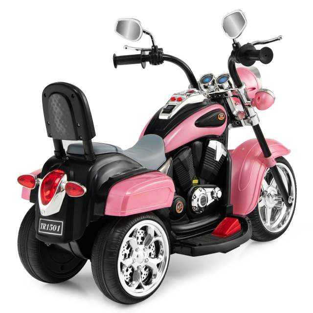 Kids Ride-On Motorcycle, 3-Wheel 6V Battery Powered Chopper Motorcycle with Headlight & Horn, ASTM-Certified Electric Toy for Boys & Girls Gifts h2