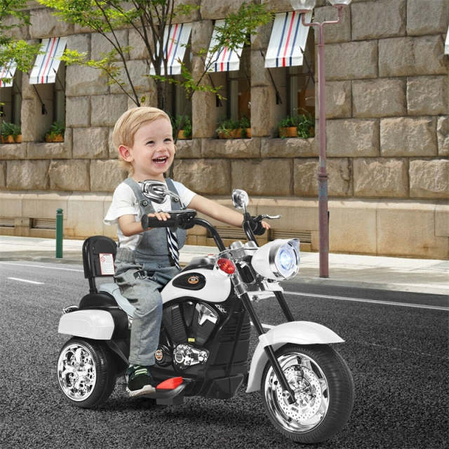 Kids Ride-On Motorcycle, 3-Wheel 6V Battery Powered Chopper Motorcycle with Headlight & Horn, ASTM-Certified Electric Toy for Boys & Girls Gifts h2