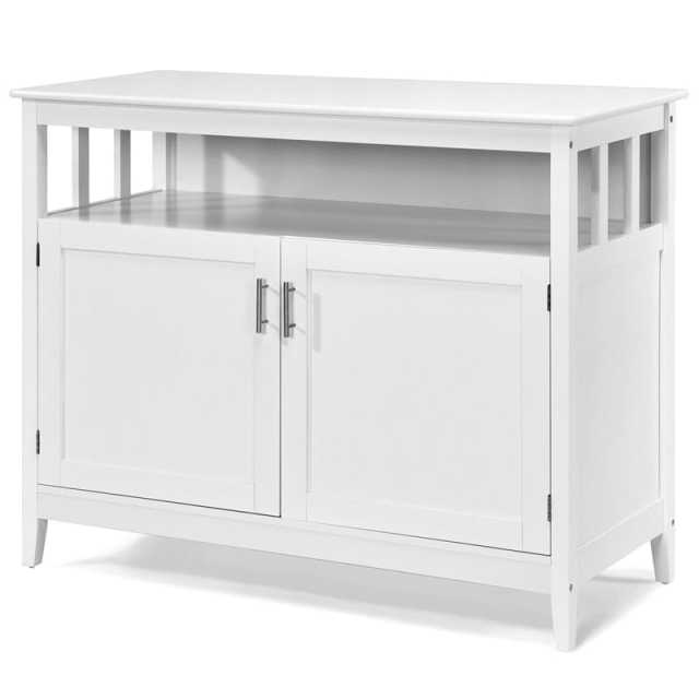 Modern Buffet Cabinet, Freestanding Wood Kitchen Sideboard with Storage, Adjustable Shelf, 2 Doors, Dining Console Table for Living Room Hallway