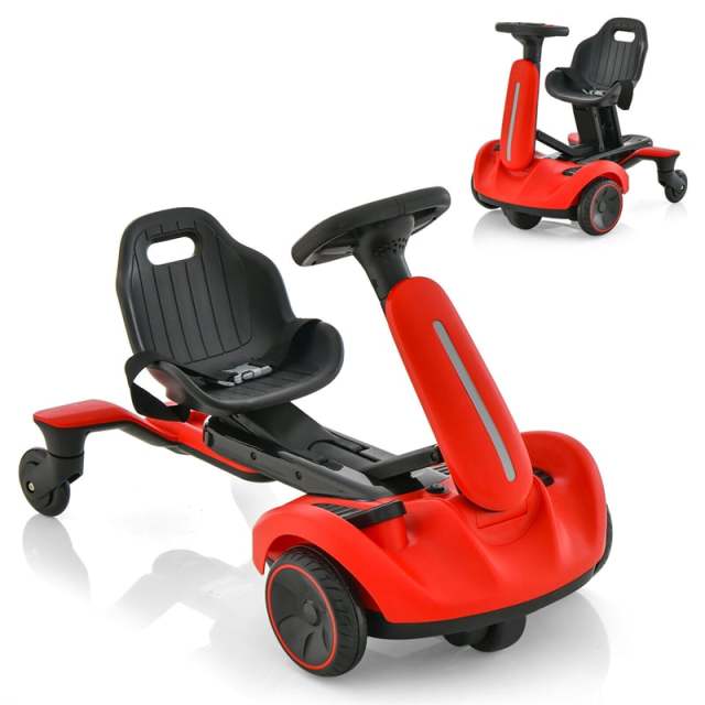 6V Electric Kids Ride-On Drift Car with 360° Spin, 2-Position Adjustable Seat, Horn & Engine, Drifting Go Kart Toy for Boys & Girls