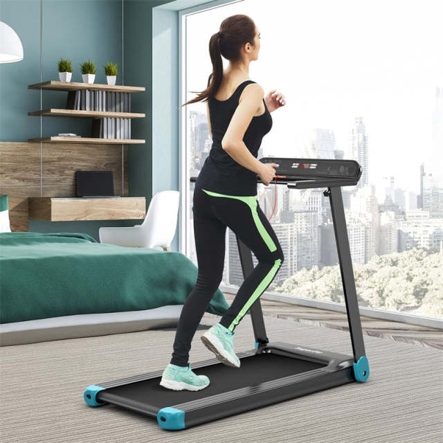 Folding Treadmill for Small Spaces with APP Control, 12 Preset Programs & 198lb Capacity, SuperFit Compact Walking Running Machine for Home Gym