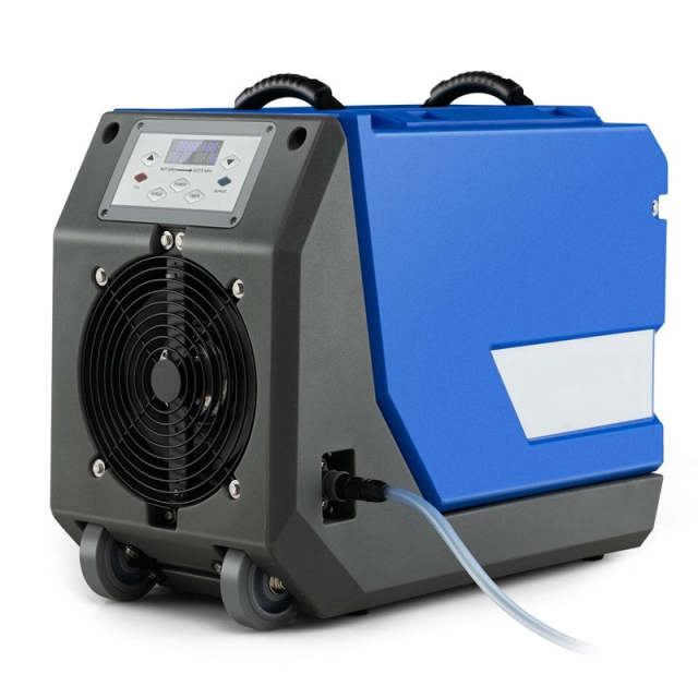 180 Pint Bucketless Commercial Dehumidifier with Pump & Drain Hose, Rotomolded Industrial Dehumidifier with Wheels for Basement, Warehouse, Job Site