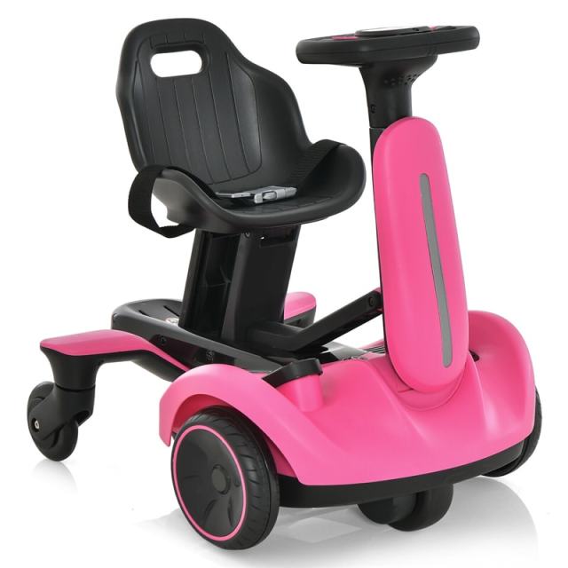 6V Electric Kids Ride-On Drift Car with 360° Spin, 2-Position Adjustable Seat, Horn & Engine, Drifting Go Kart Toy for Boys & Girls