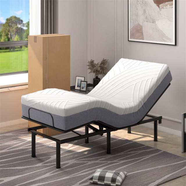 10 Inch Twin XL Adjustable Bed Mattress 3D Transformable Cutting Foam Mattress Cool Gel Infused & Bamboo Charcoal Memory Foam Mattress