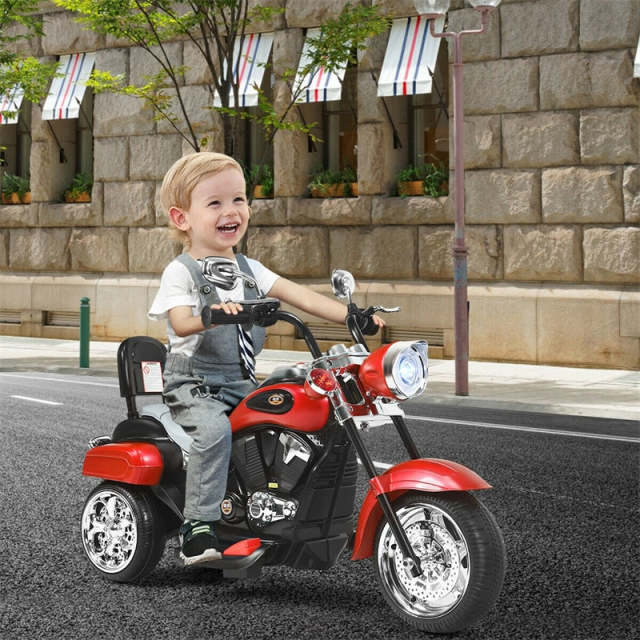 Kids Ride-On Motorcycle, 3-Wheel 6V Battery Powered Chopper Motorcycle with Headlight & Horn, ASTM-Certified Electric Toy for Boys & Girls Gifts h2