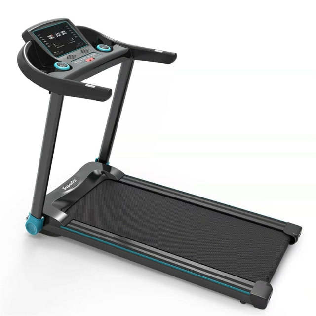 Foldable Treadmill, 2.25HP Portable Superfit Walking Treadmill with LED Display, 12 Preset Programs, APP Control & Pulse Sensor for Home Gym