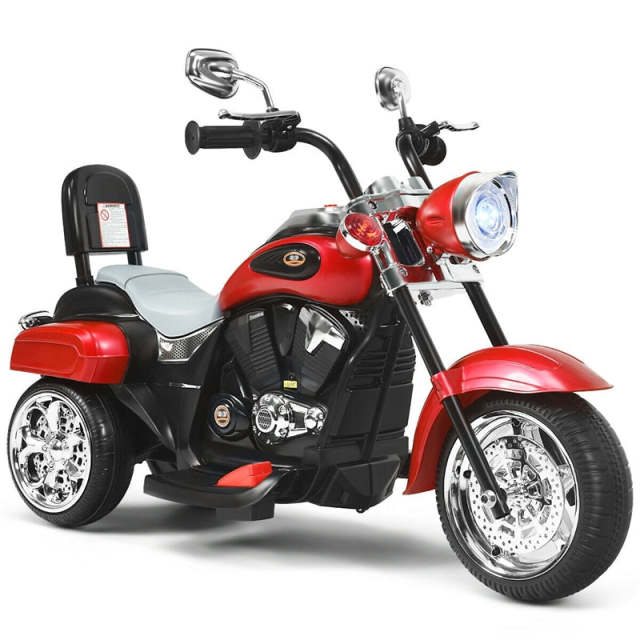 Kids Ride-On Motorcycle, 3-Wheel 6V Battery Powered Chopper Motorcycle with Headlight & Horn, ASTM-Certified Electric Toy for Boys & Girls Gifts h2
