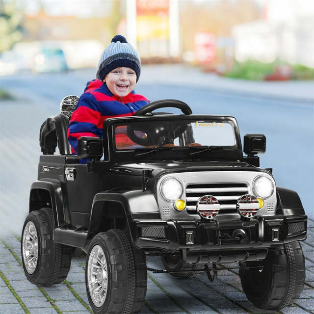 Kids Ride on Truck 12V Battery Powered Car with 2 Motors, Remote Control & LED Lights MP3