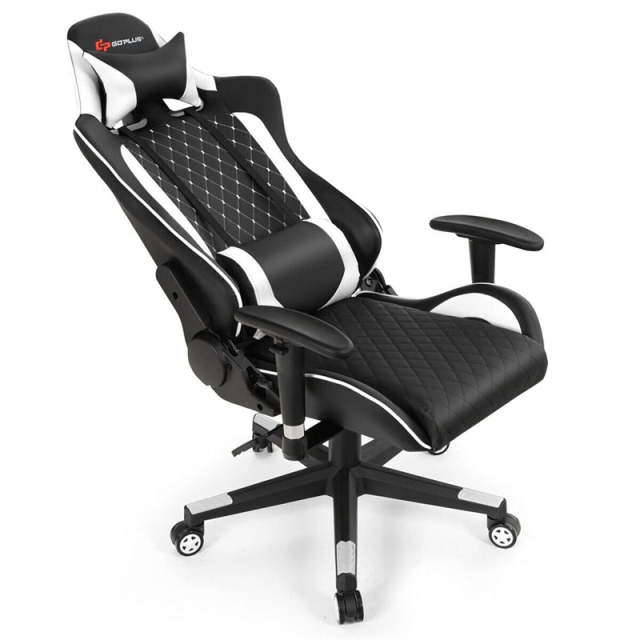 Massage Gaming Chair Gaming Recliner Ergonomic High Back Office Computer Chair with Adjustable Armrest & Lumbar Pillow