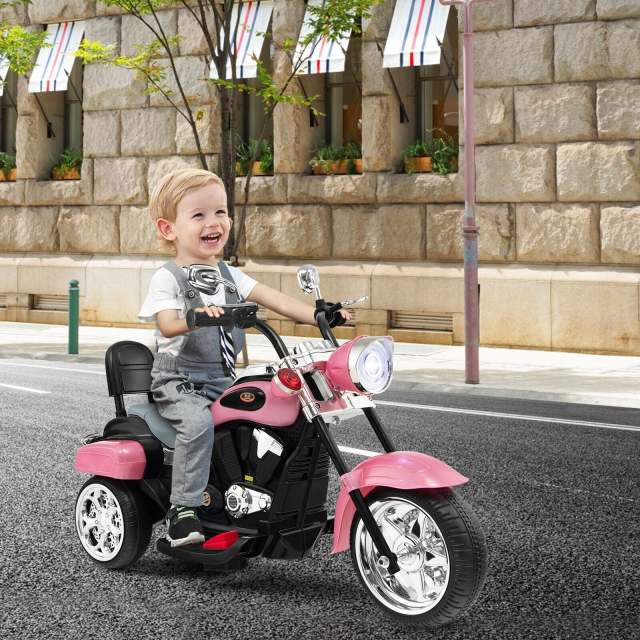 Kids Ride-On Motorcycle, 3-Wheel 6V Battery Powered Chopper Motorcycle with Headlight & Horn, ASTM-Certified Electric Toy for Boys & Girls Gifts h2