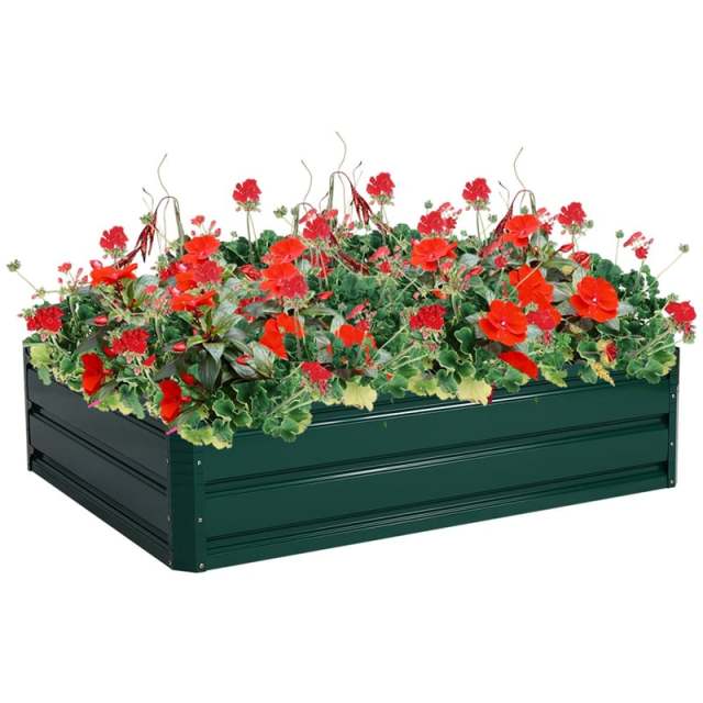47"x 35.5" Patio Raised Garden Bed Metal Plant Box for Vegetable Flower Planter