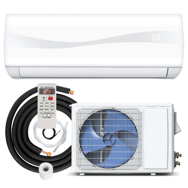 9000 BTU Mini Split Air Conditioner & Heater, 17 SEER2 208-230V Wall-Mount Ductless AC Inverter System with Heat Pump, Remote Control for 450 Sq.Ft