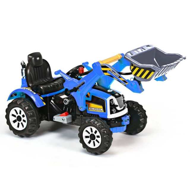 12V Kids Ride-On Excavator Truck, Battery-Powered Construction Vehicle with Front Loader Shovel, Ride-On Digger Toy for Boys Girls Ages 3-8