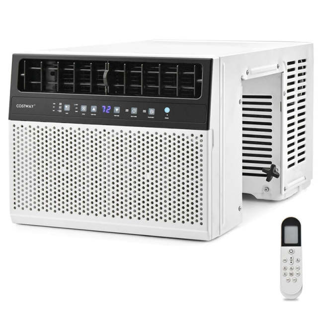 12000 BTU U-Shaped Window Air Conditioner, 42dB Ultra Quiet, Energy Saver Over-the-Sill AC with Remote, Covers 400 Sq.Ft for Bedroom/Living Room