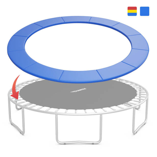 14FT Trampoline Replacement Safety Pad Water-Resistant Universal Round Trampoline Spring Cover