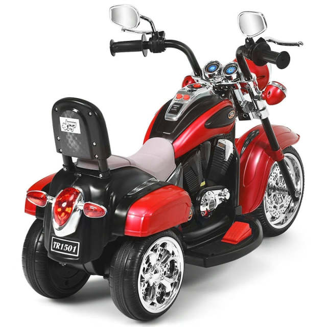 Kids Ride-On Motorcycle, 3-Wheel 6V Battery Powered Chopper Motorcycle with Headlight & Horn, ASTM-Certified Electric Toy for Boys & Girls Gifts h2