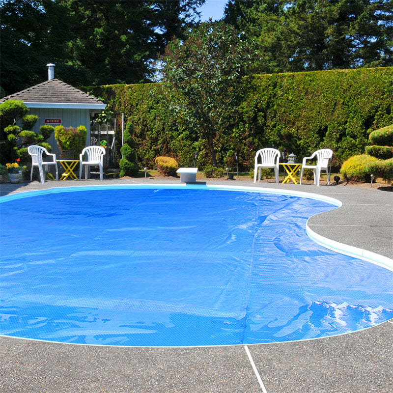 Solar Pool Cover, Rectangular Hot Tub SPA Thermal Blanket with Carrying Bag for Above Ground Swimming Pools, Floating Pool Cover