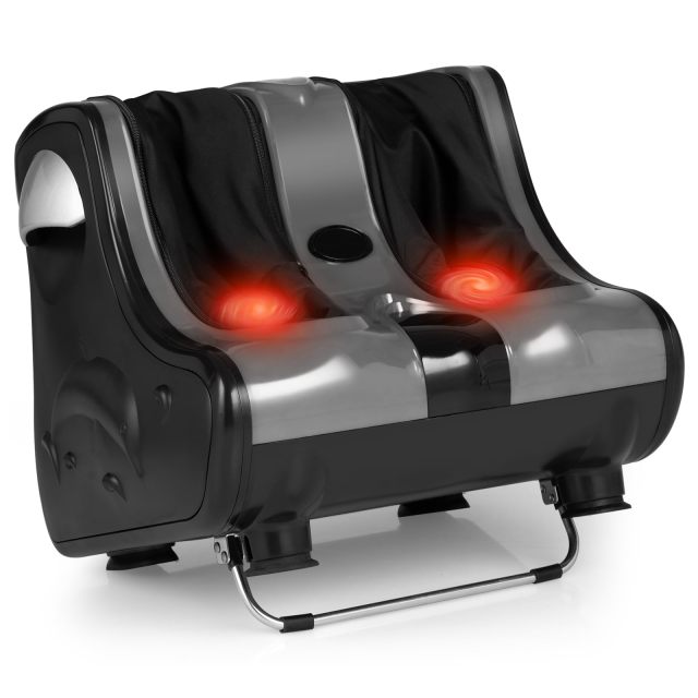 KOMFOTT Foot and Calf Massager with Heat, Shiatsu Foot Massager Machine with Vibration, Deep Kneading, 3-Level Intensity Modes